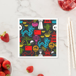 Serviette En Papier Symboles chinois serviettes