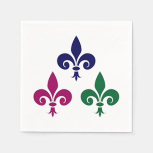 Serviette En Papier Symboles de fleur de lis