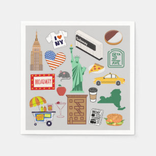 Serviette En Papier Symboles de New York City