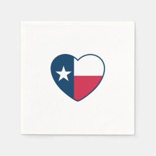 Serviette En Papier Symboles du Texas, Drapeau du Texas, Cœur