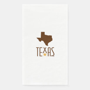 Serviette En Papier Symboles du Texas, État du Texas, marron
