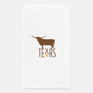 Serviette En Papier Symboles du Texas, Longhorn, brun