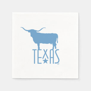 Serviette En Papier Symboles du Texas, Longhorn, rose