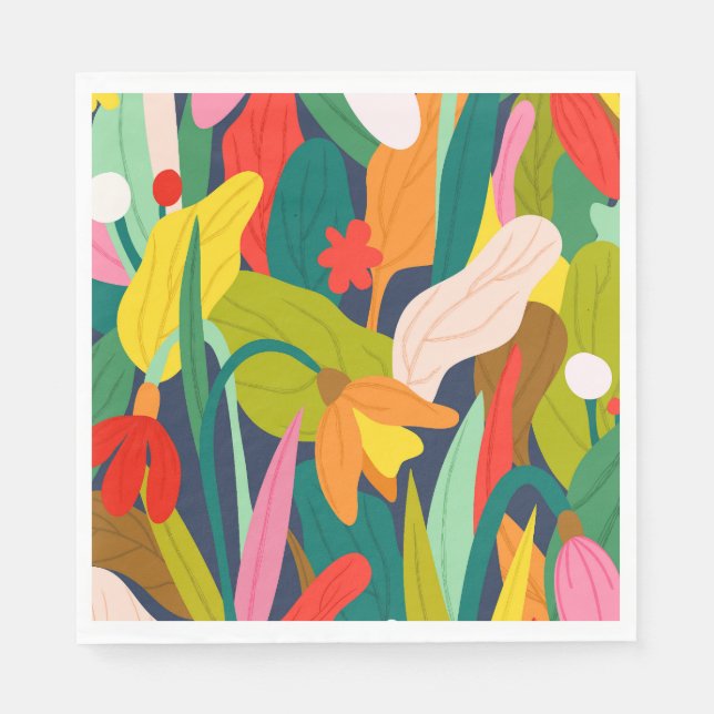 Serviette En Papier Symphonie botanique (Devant)