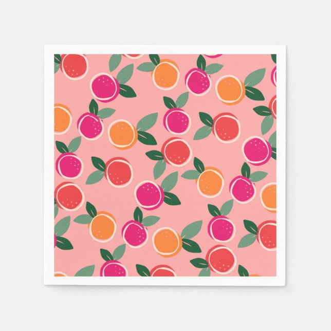 Serviette En Papier Symphonie Citrus coucher de soleil (Devant)