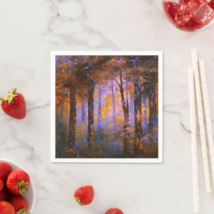 Serviette En Papier Symphonie de Feuille - Paysage boisé