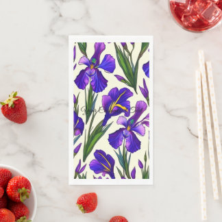 Serviette En Papier Symphonie de jardin : Iris Floral