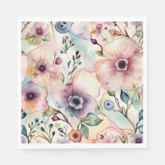 Serviette En Papier Symphonie Pastel Bloom