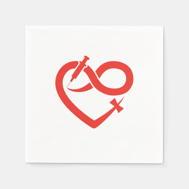 Serviette En Papier Syringue de phlébotomie du coeur Phlebotomiste Cad (Devant)