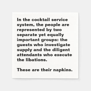 Serviette En Papier Système de service de cocktail émission criminelle