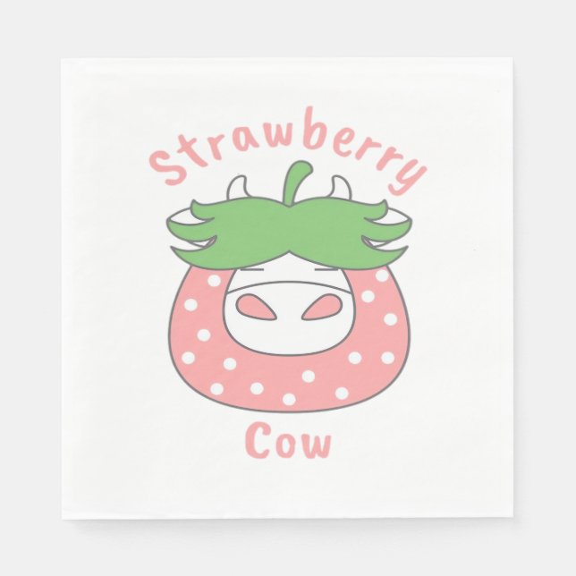 Serviette En Papier T-shirt classique à la fraise rose (Devant)