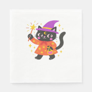 Serviette En Papier T-Shirt classique chatte celestial étincelant