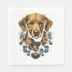 Serviette En Papier T-shirt classique pour chien d'essayeur en or Stea
