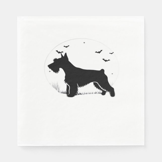 Serviette En Papier T-shirt classique silhouette de lune d'Halloween d (Devant)