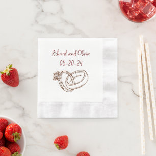 Serviette En Papier Table à anneaux mariage