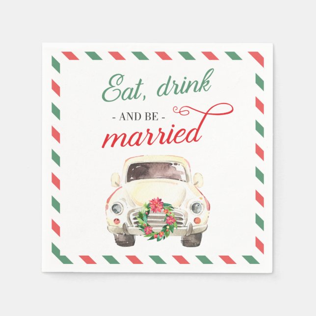 Serviette En Papier Table de cocktail pour mariage de fêtes de Noël (Devant)