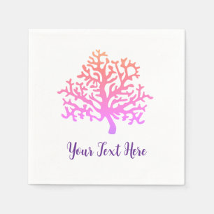 Serviette En Papier Tableau Coral Reef Personnalisé