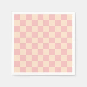 Serviette En Papier Tableau de bord rose et crème