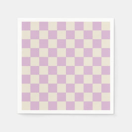 Serviette En Papier Tableau de contrôle blanc Lavender et Off