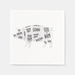 Serviette En Papier Tableau des bouches de porc