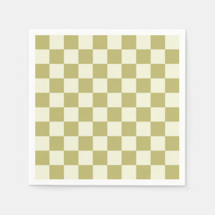 Serviette En Papier Tablier en kaki foncé et beige