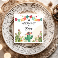 Taco Bout a Baby Fiesta Aquarelle Cactus Douche