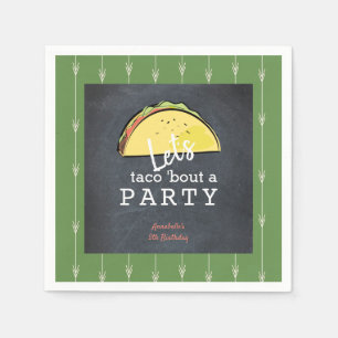 Serviette En Papier Taco Bout A Party Chalkboard Birthday Paper