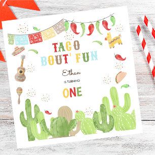 Serviette En Papier Taco bout' fun fiesta mexicaine premier anniversai
