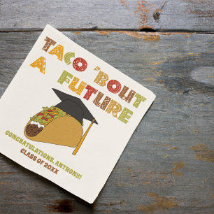Serviette En Papier Taco Bout une Fête de Graduation Amusante