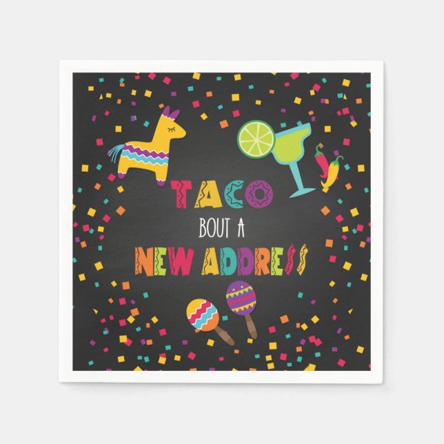 Serviette En Papier Taco Bout une nouvelle adresse Napkin (Devant)