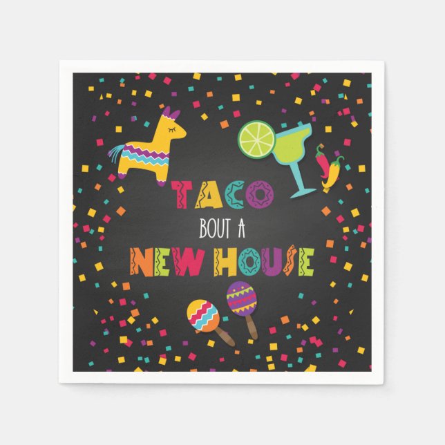 Serviette En Papier Taco Bout une nouvelle maison Napkin (Devant)