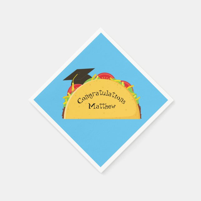 Serviette En Papier Taco Fiesta Graduation Party (Coin)