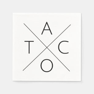 Serviette En Papier Taco (Play on Fixer Upper, Waco)