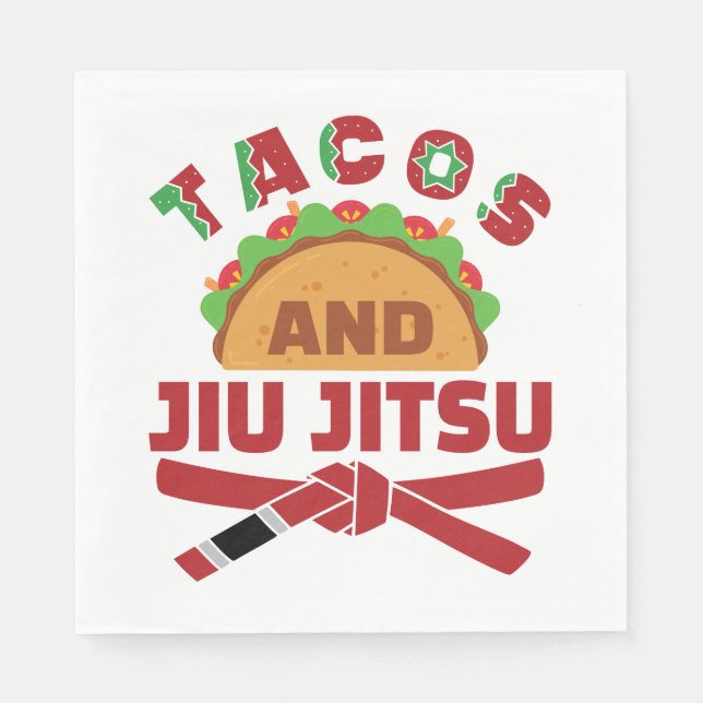 Serviette En Papier Tacos et Jiu Jitsu (Devant)