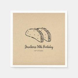 Serviette En Papier Tacos fête d'anniversaire Napkin