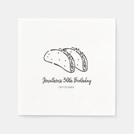 Serviette En Papier Tacos fête d'anniversaire Napkin