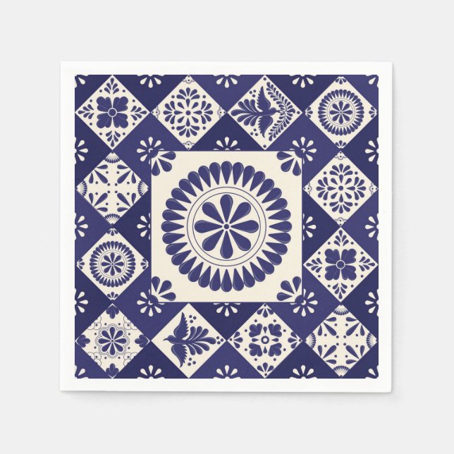 Serviette En Papier Talavera Tile Dos (Devant)