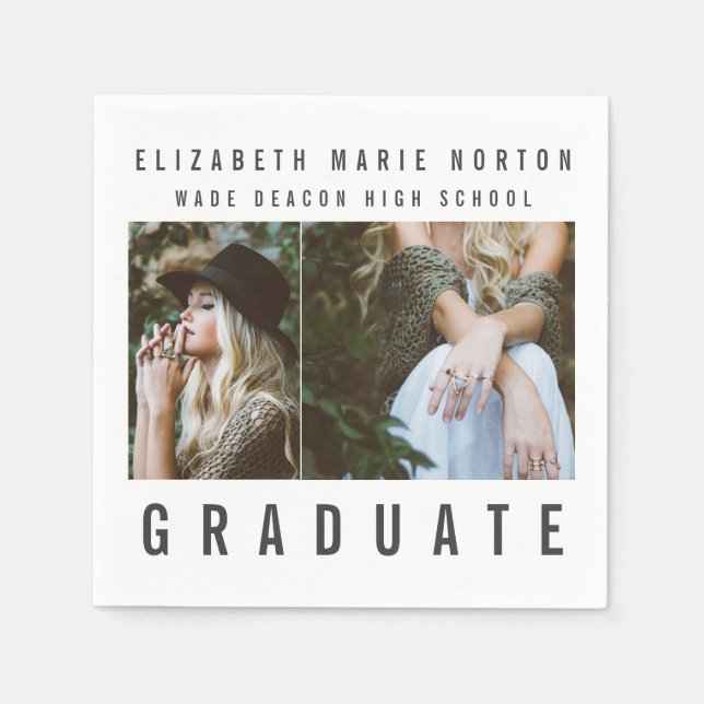Serviette En Papier Tapez les serviettes de graduation (Devant)