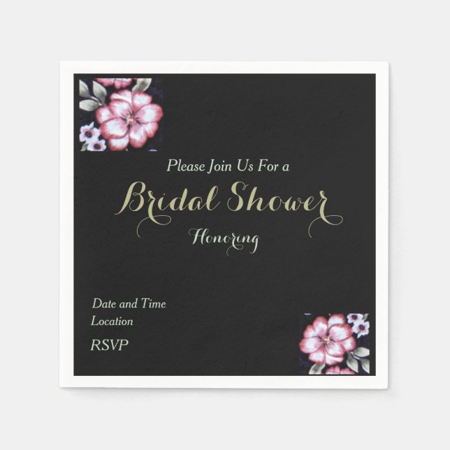 Serviette En Papier Tapisserie florale (Devant)