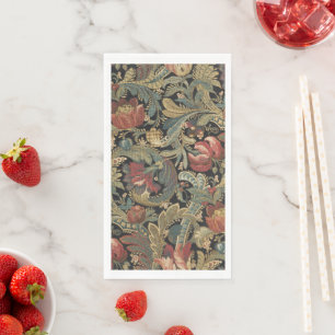 Serviette En Papier Tapisserie florale riche Brocade Antique Classique