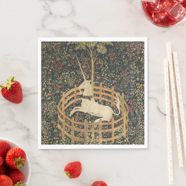 Serviette En Papier Tapisseries Unicorne Tapisserie classique (En situation)