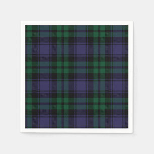 Serviette En Papier Tartan Black Watch, Plaid