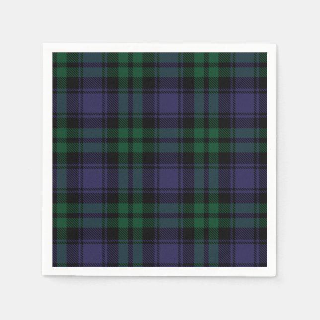 Serviette En Papier Tartan Black Watch, Plaid (Devant)