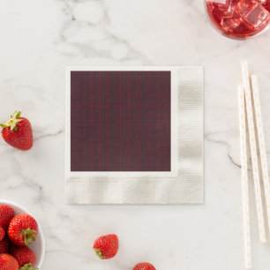 Serviette En Papier Tartan Bourgogne Élégant