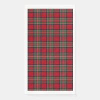 Tartan Clan Stewart Plaid Black Red Check Motif