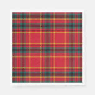Serviette En Papier Tartan de Noël Plaid