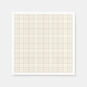 Serviette En Papier Tartan Plaid Cream & Beige No. 66