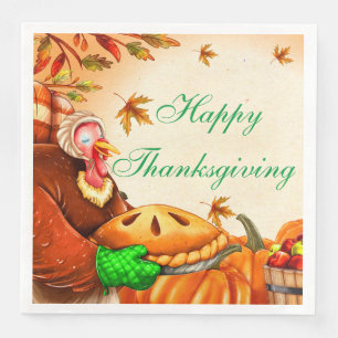 Serviette En Papier Tarte à la pomme Thankesgiving