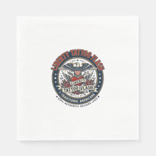 Serviette En Papier Tatouage Flash Liberté Patriotique Tatouage Patrio