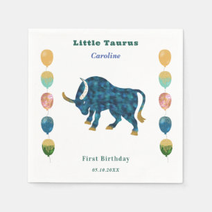 Serviette En Papier Taureau Zodiaque Ballons de 1er Anniversaire & Art